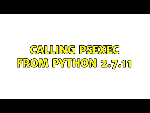 Calling PSExec from Python 2.7.11