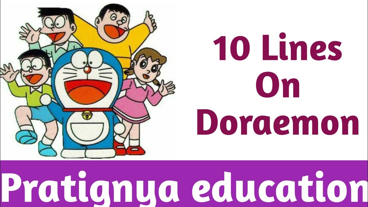 10 Lines On Doraemon in English || My Favourite Cartoon Doraemon in English  - YouTube