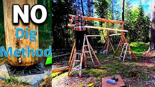 How to Build an Off Grid Wood Shed on Rocky Soil with No Digs, No Talk