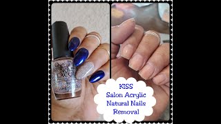طريقة إزالة أظافر Kiss Salon Acrylic Naturals وكيفية بردها للحصول على شكل مربع طبيعي screenshot 5