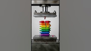 ASMR Hydraulic Machine Destroys Crayons #asmr #satisfying #ai