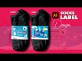 Socks Label/Box/Wrap Label Design | Clothes Packaging Design