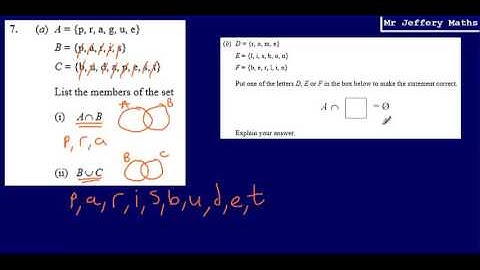 7. Set notation (Venn Diagrams) (GCSE Maths - Edexcel Practice Tests Set 3 - 3H)