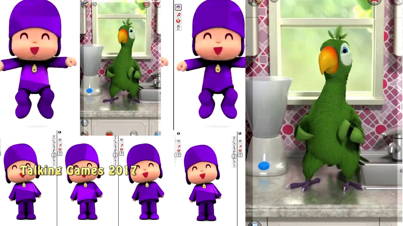 games people play My Talking Pocoyo and Рierre Gameplay Learn Colors пато for Kids Cartoon games talking#98 для детей