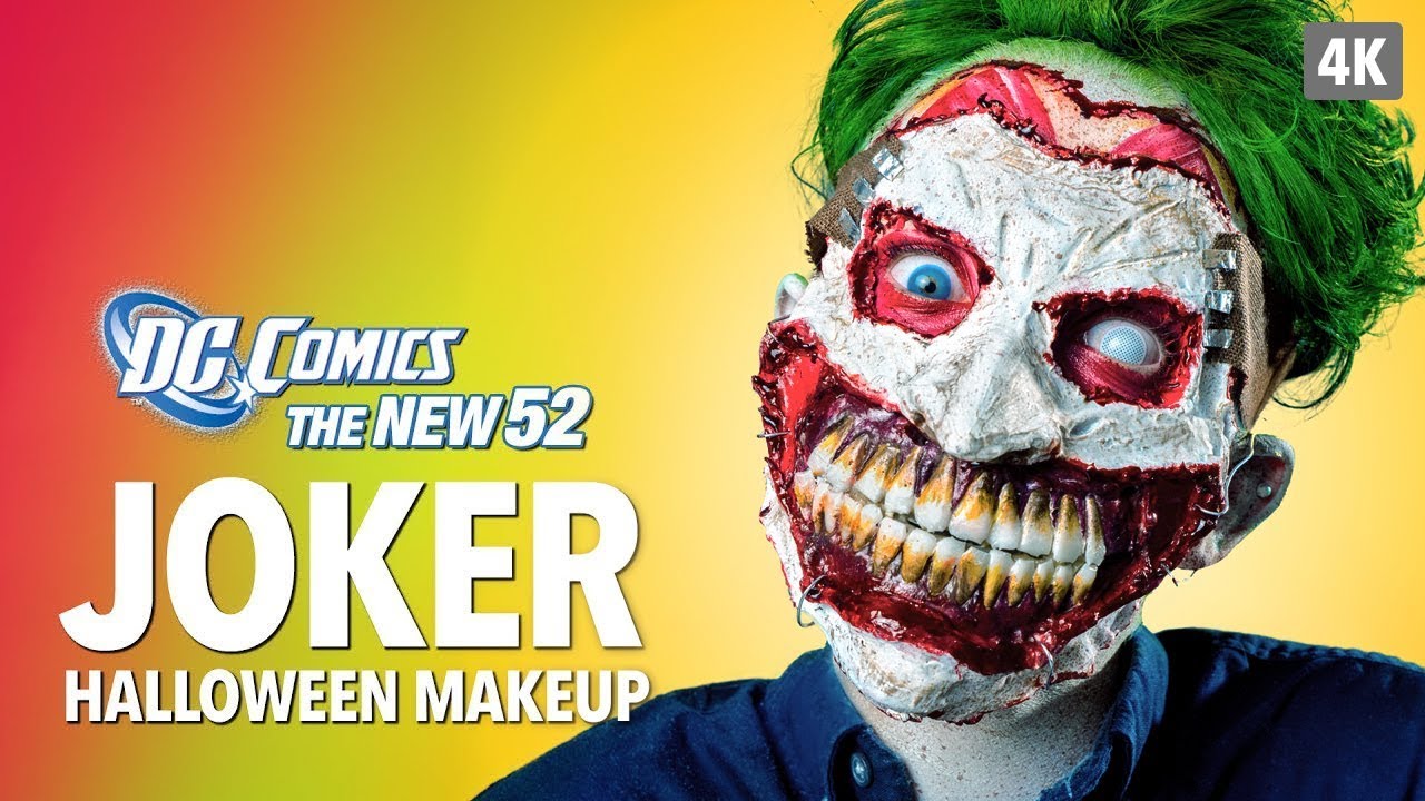 The New 52 Joker Halloween Makeup Tutorial YouTube