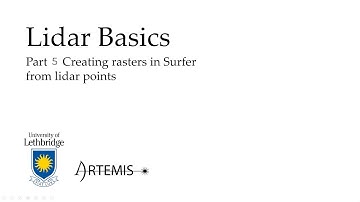 Lidar Basics Part 5: Creating Rasters Grids in Surfer from Classified Lidar Data
