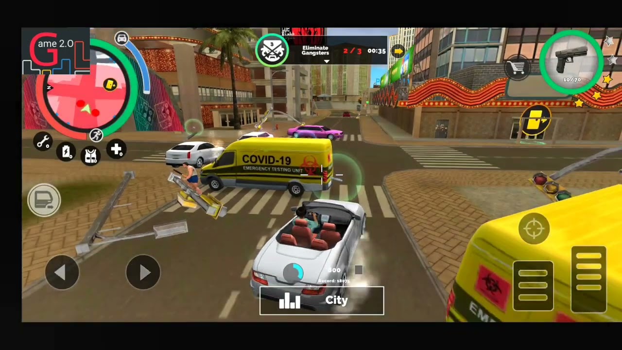 Vegas crime simulator, action game, android game, GTA vice City, garena free fire, pubg, car game