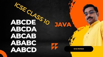 Square Pattern in Java || ICSE Class 10 Character Pattern in Java