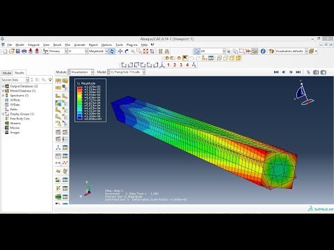 Abaqus Tutorials - How to Apply Moment to a 3D Solid Part