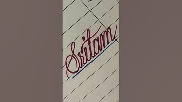 Beautiful Cursive Writing of [Sritam] || Cursive Writing: [Sritam] Written Beautifully..