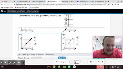 Graphing Ratios 6th Grade Math Lesson 5-4 Practice and Problem Solving EnVision 2.0