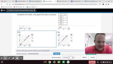 Graphing Ratios 6th Grade Math Lesson 5-4 Practice and Problem Solving EnVision 2.0