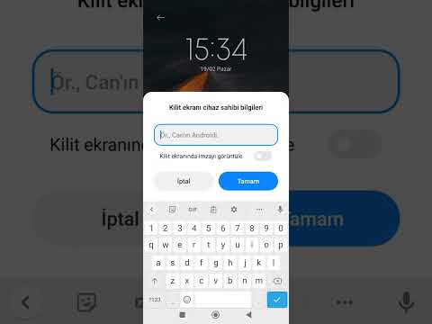 xiaomi kilit ekranına yazı yazma 2023