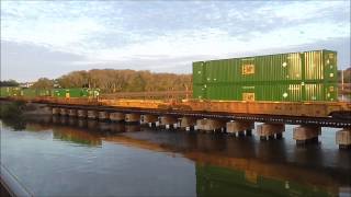 FEC 224 with a RA SD70M-2 at sunrise - St Augustine, FL - 3/15/2014