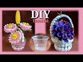Cara Membuat Vas Bunga Keranjang Mini dari Cup and Shells | make small flower basket vase from cup