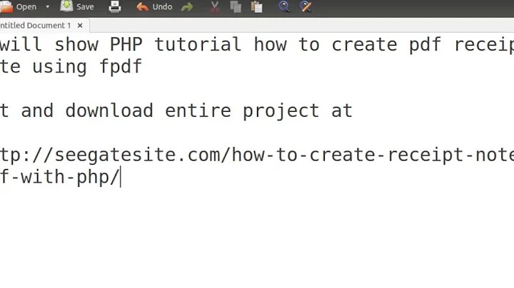 PHP tutorial how to create pdf receipt note using fpdf