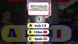 Which country has the most UNESCO world heritage sites? #quiz #quizgames