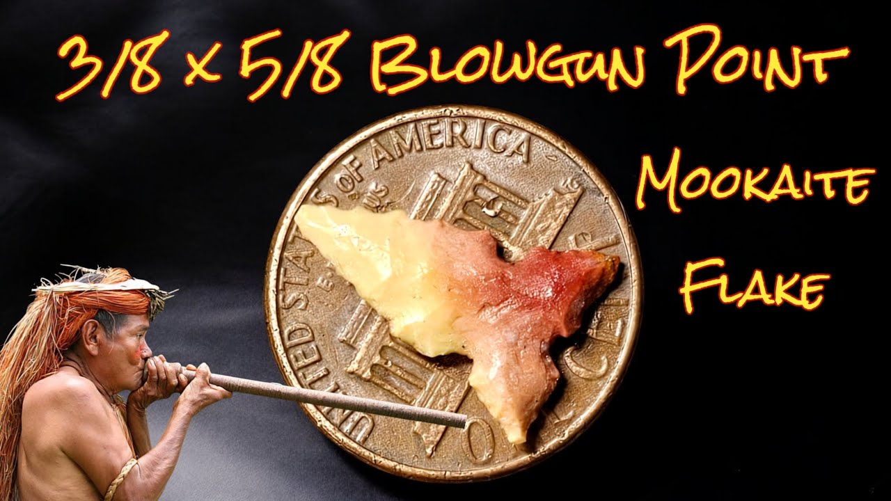 Flintknapping A Micro Blow Dart Point From A Mookaite Flake