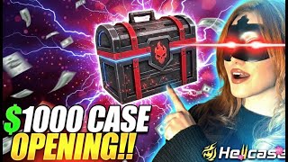 $1000 HUGE CASE OPENING ON HELLCASE !! ! !! HELLCASE PROMO CODE 2025 ! Hellcase Case Opening
