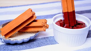 Lego Churros - Lego In Real Life 6 \/ Stop Motion Cooking \& ASMR
