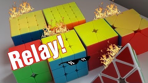Cubing Relay 2x2-5x5|| Skewb, Pyraminx, Square-1