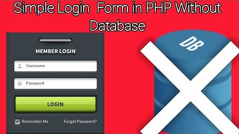 Web development ||PHP Login Form ||Simple Login  Form By Using PHP Without Database