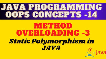 Method overloading in JAVA ||Static Polymorphism - Compile Time Polymorphism JAVA #MethodOverloading