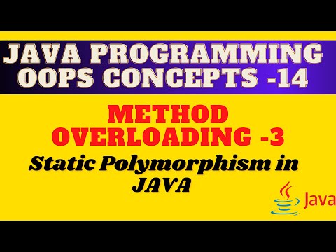 Method overloading in JAVA ||Static Polymorphism - Compile Time Polymorphism JAVA #MethodOverloading