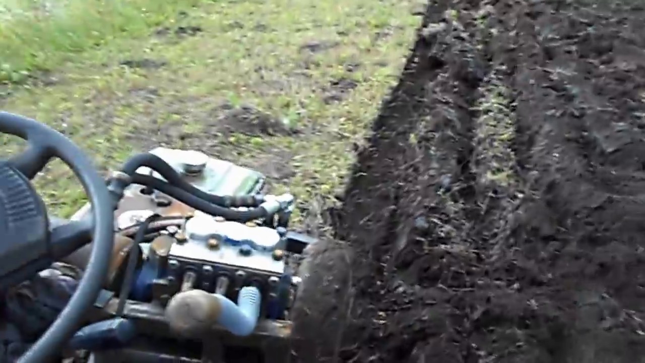 вспашка целины минитрактором