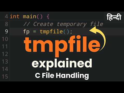 C Programming में Temporary File कैसे Create और Use करें | tmpfile() Function Explained in Hindi