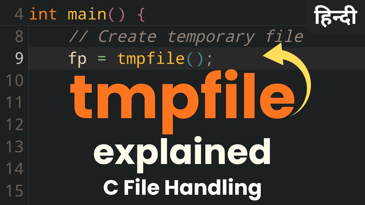 C Programming में Temporary File कैसे Create और Use करें | tmpfile ...