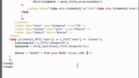 Criando um sistema de busca por categoria com PHP
