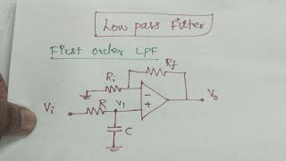 First Order Low Pass Filter First Order Low Pass Filter With Unity Gain And Variable Gain