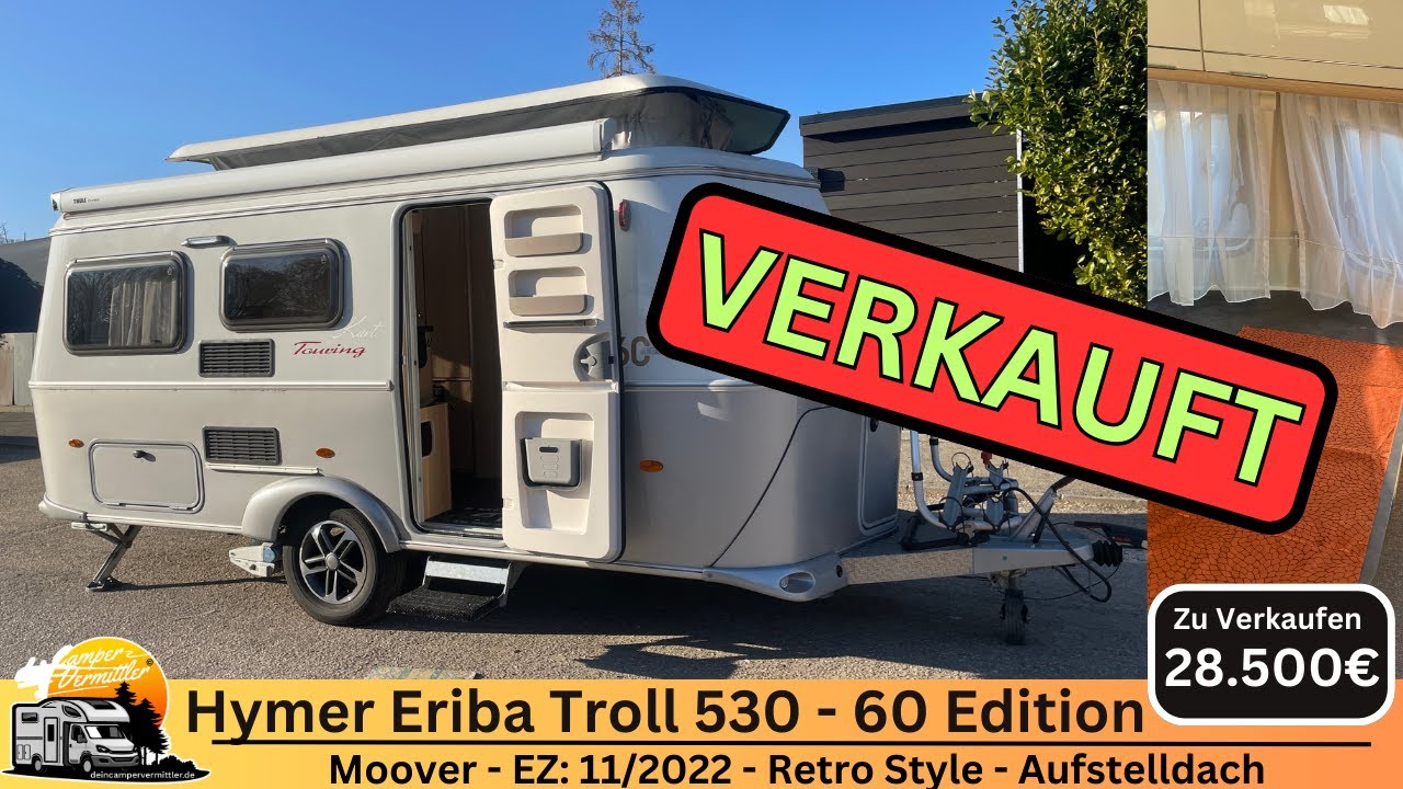 27.999€  Wohnwagen Retro Klassiker | Hymer Eriba Troll 530 | 60 Edition mit Mover