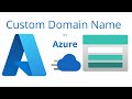 Adding Custom Domain Name with CDN in Azure Storage (Static WebSite) + Domain Provider