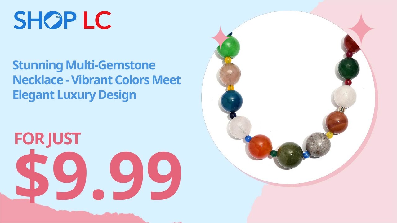 Multi Gemstone Beaded Necklace (18") Platinum Bond 400.00 ctw