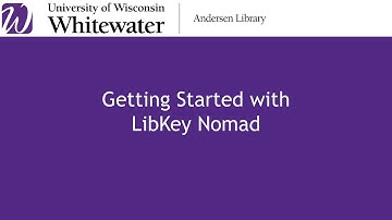 Getting started with LibKey Nomad