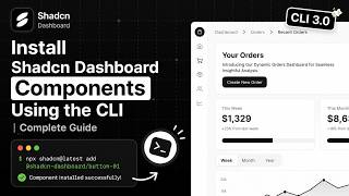 How to Use the Shadcn Dashboard CLI | Install Components & Blocks in React and Next.js