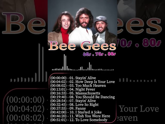 Bee Gees Greatest Hits Full Album Ever 😍😍 The best Songs Of Bee Gees #beegees class=