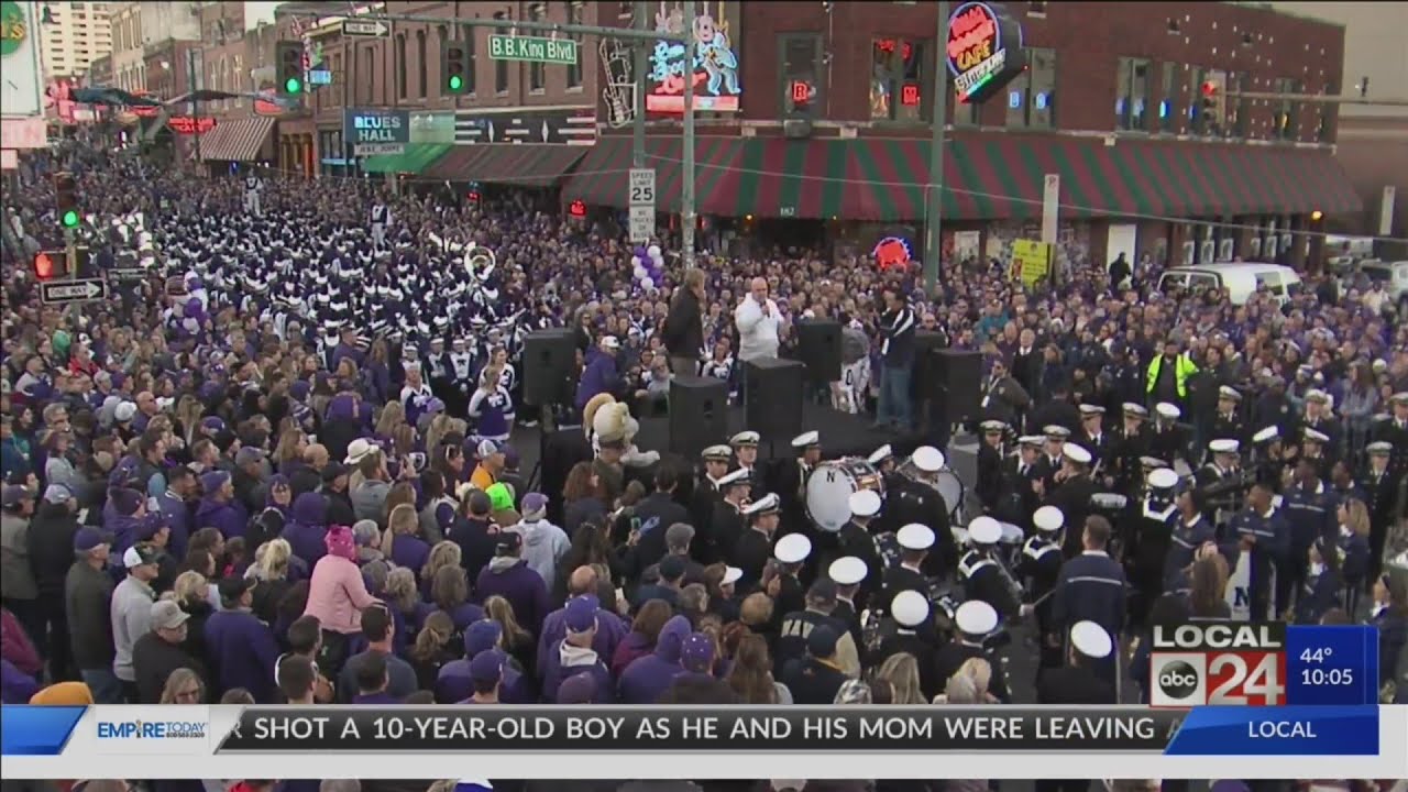 Navy, Kansas State fans cheer on teams ahead of AutoZone Liberty Bowl ...
