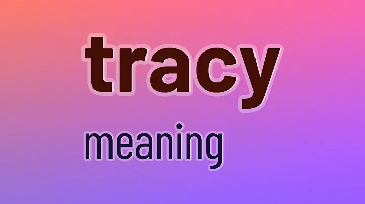 Tracy - 14 English Vocabulary Flashcards