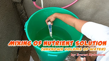 Mixing of Nutrient Solution by PPM reading