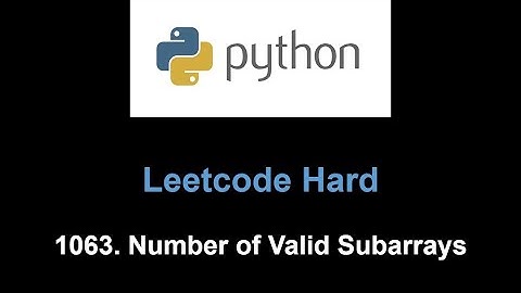 Leetcode 1063. Number of Valid Subarrays (monotonic stack)
