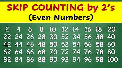 Skip Counting by 2 | Skip Counting by 2