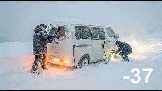 Trapped in the Deadliest Blizzard 🌨️ Solo Van Survival Against Extreme Cold