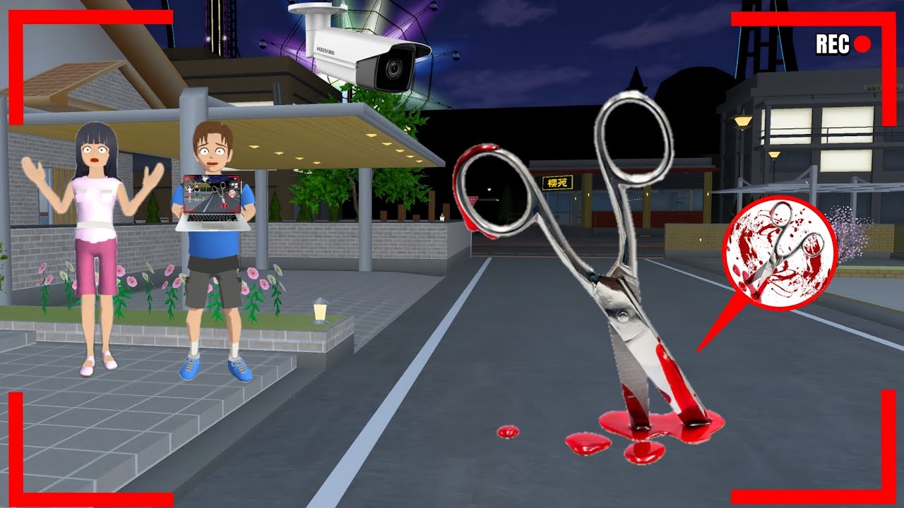 Yuta Mio Panik CCTV Merekam GUNTING BERDARAH Menyerang Kota Sakura😱|sakuraschoolsimulator