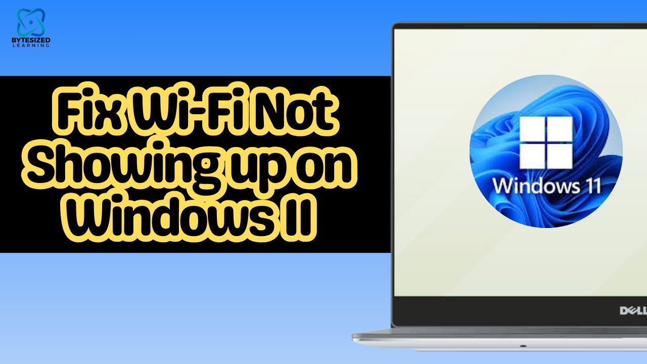 How to Fix Wi Fi Not Showing up on Windows 11 - YouTube