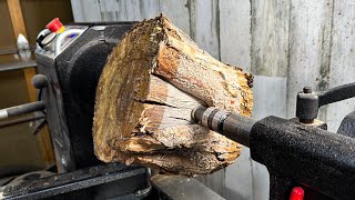 Woodturning  BattleScarred Live Edge Apricot Bowl