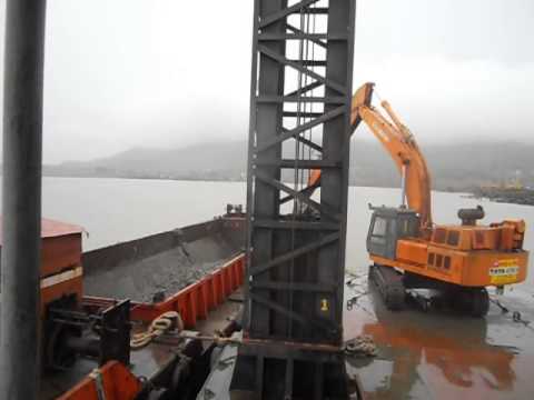 Tata HItachi EX 400 with long reach attachment in India Rental - On hire - Dredging.