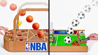 DIY Football And Basketball Games || How to Make Tabletop Sports Games From Cardboard